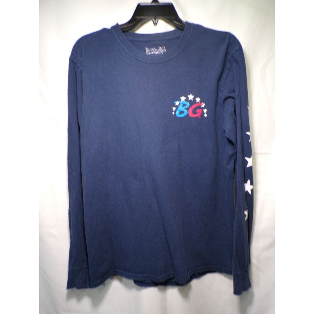 Busch Gardens Men's Medium Long Sleeve T Shirt Navy BG Stars Graphic